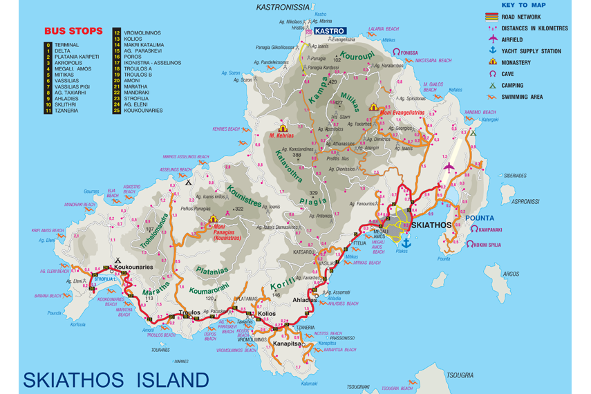 Χάρτης της Σκιάθου